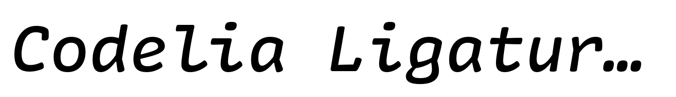 Codelia Ligatures Medium Italic